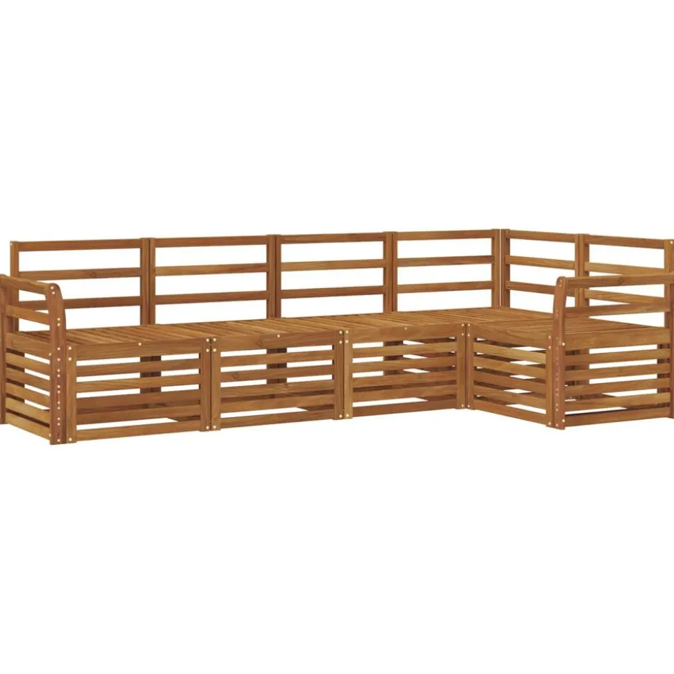 vidaXL Sofa-Sets 5 pcs Naturel Massief Acaciahout
