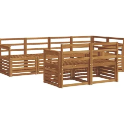 vidaXL Sofa-Sets 7 pcs Naturel Massief Acaciahout