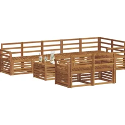 vidaXL Sofa-Sets 9 pcs Naturel Massief Acaciahout
