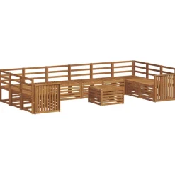 vidaXL Sofa-Sets Naturel Massief Acaciahout