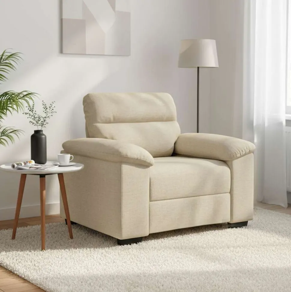 vidaXL Sofastoel Crème 100x81x84 cm Stof