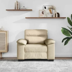 vidaXL Sofastoel Crème 100x81x84 cm Stof