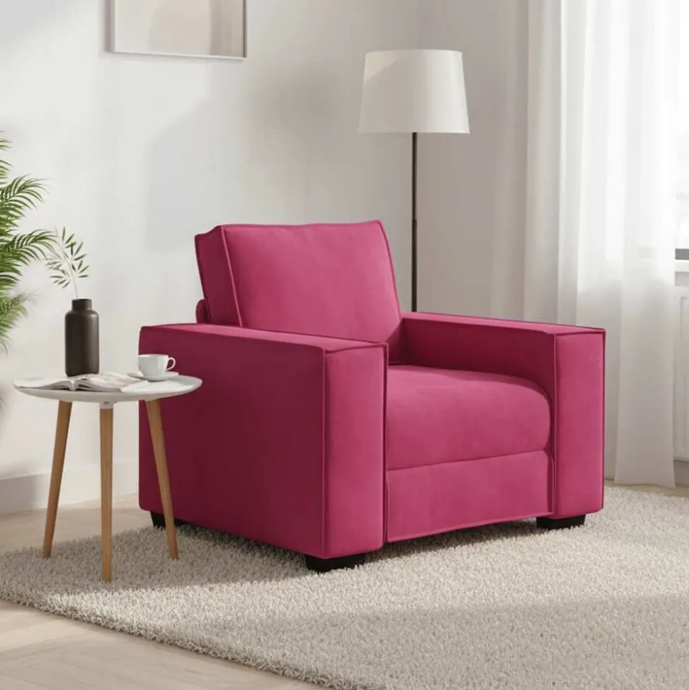 vidaXL Sofastoel Wijnrood 100x78x84 cm Fluweel