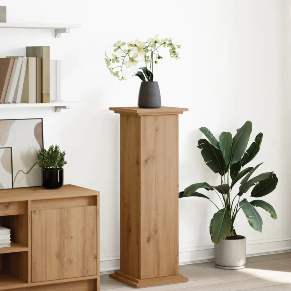 vidaXL Sokkel met opbergruimte 31x30x90 cm hout artisanaal eikenkleur