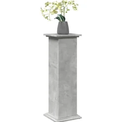 vidaXL Sokkel met opbergruimte 31x30x90 cm bewerkt hout betongrijs