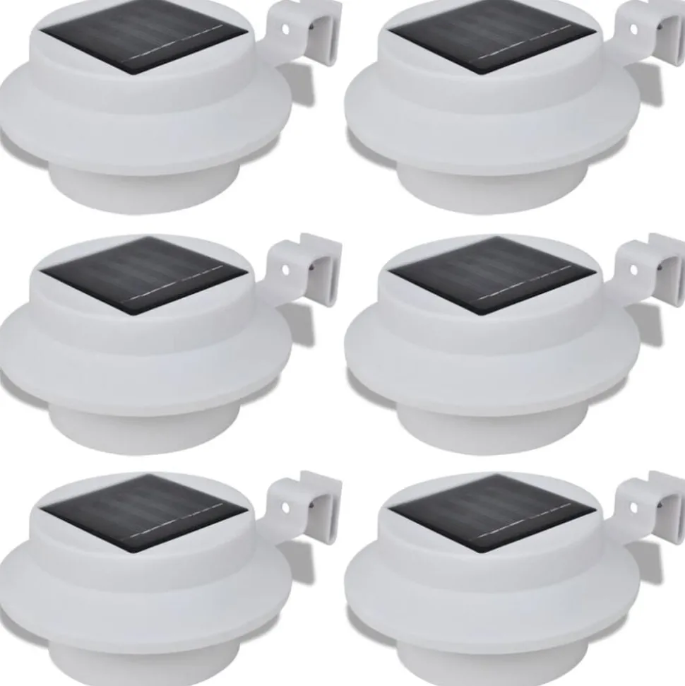 vidaXL Solar buitenlampset 6 stuks wit