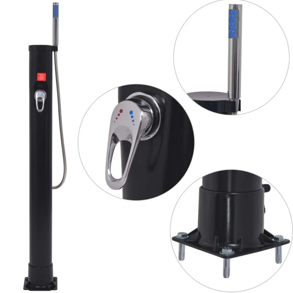 vidaXL Solar douche 8 L PVC staal