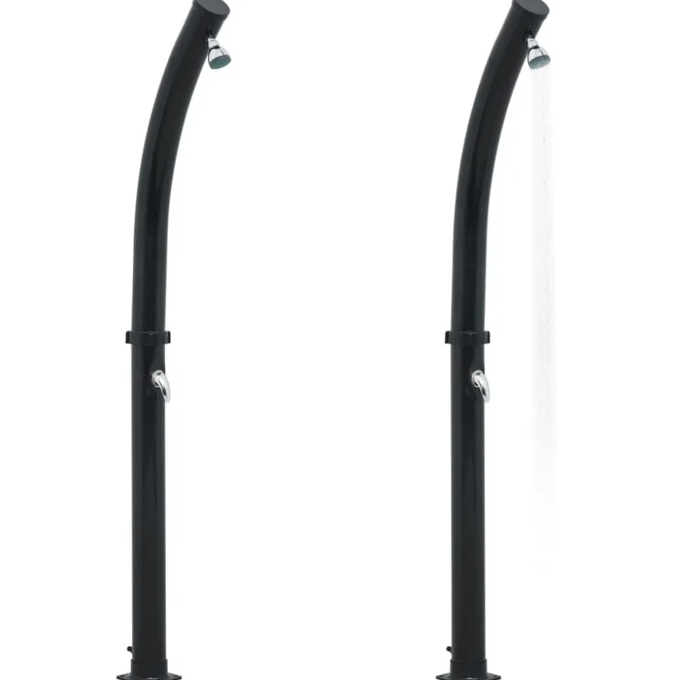 vidaXL Solardouche 20 L 214 cm zwart