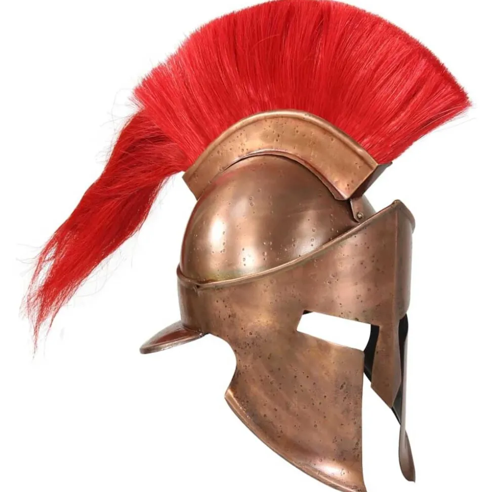 vidaXL Soldatenhelm Grieks replica LARP staal koperkleurig