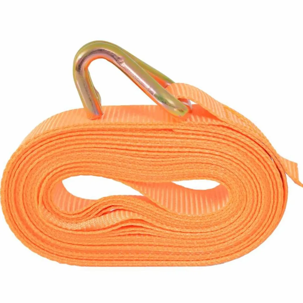 vidaXL Spanbanden 0,4 ton 6mx25mm oranje 4 st