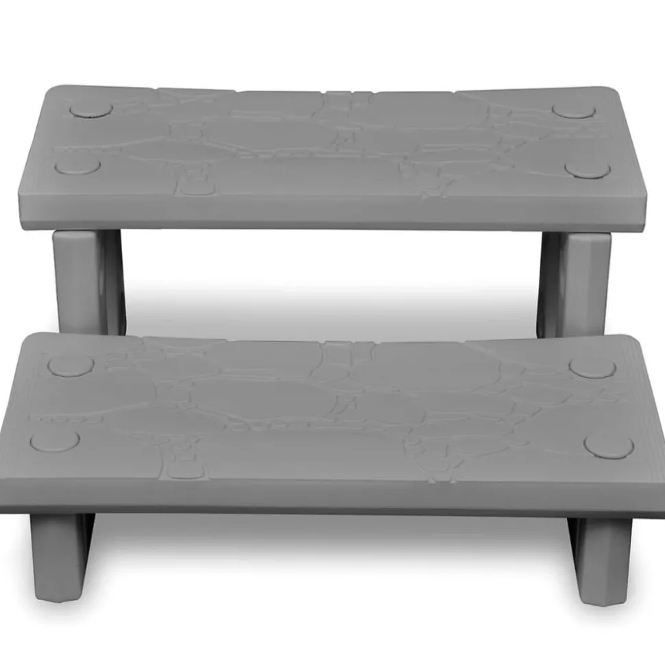vidaXL Spatrap grijs