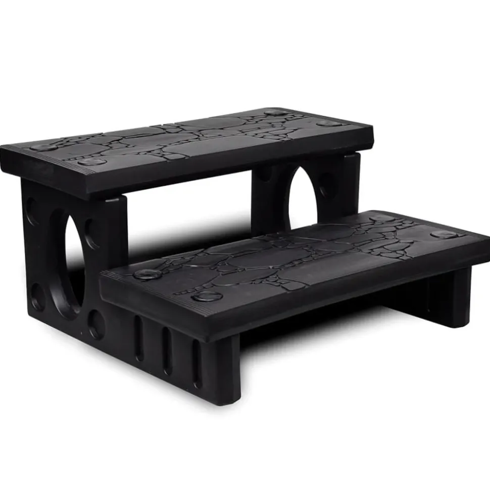 vidaXL Spatrap zwart