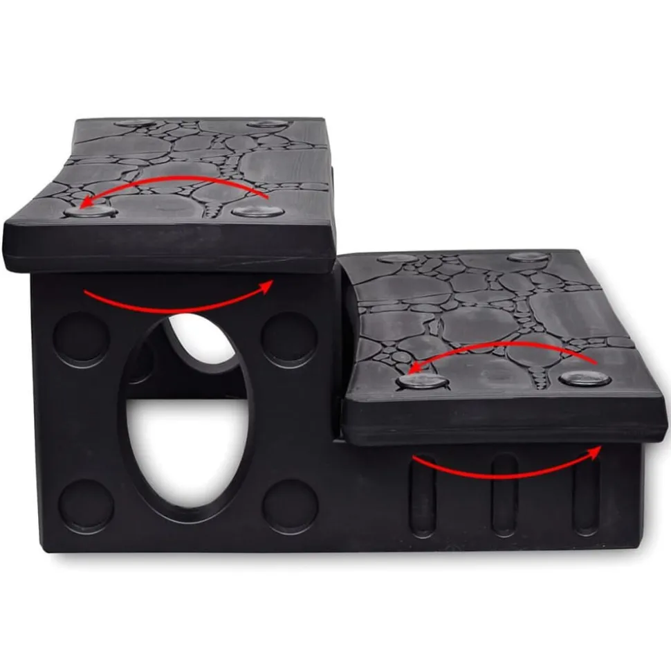 vidaXL Spatrap zwart