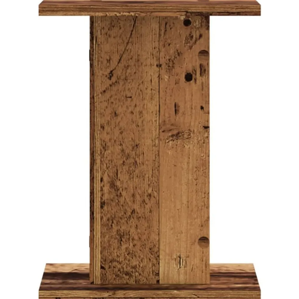 vidaXL Speakerstandaards 2 st 30x30x40 cm bewerkt hout oud houtkleurig