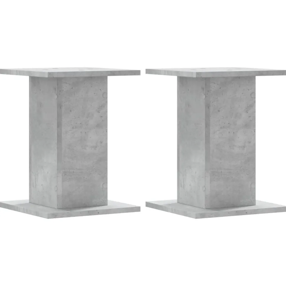 vidaXL Speakerstandaards 2 st 30x30x40 cm bewerkt hout betongrijs