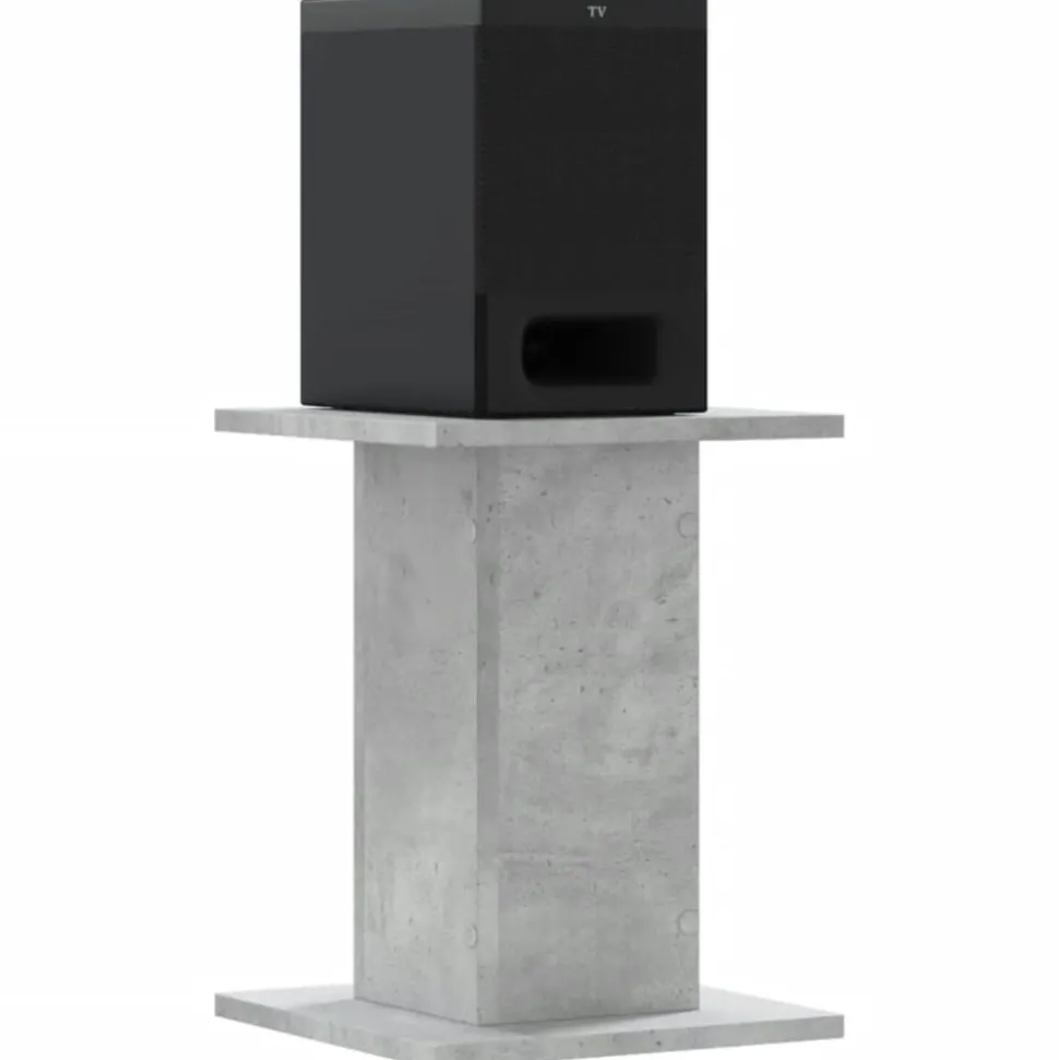 vidaXL Speakerstandaards 2 st 30x30x40 cm bewerkt hout betongrijs