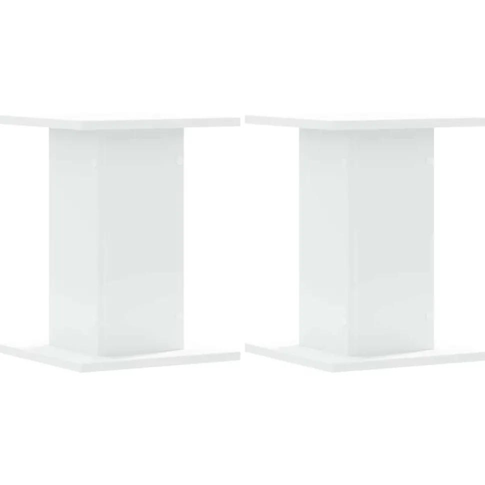 vidaXL Speakerstandaards 2 st 30x30x40 cm bewerkt hout wit