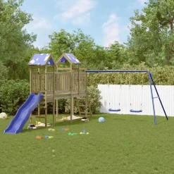 vidaXL Speelhuis geïmpregneerd grenenhout