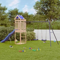 vidaXL Speelhuis massief grenenhout