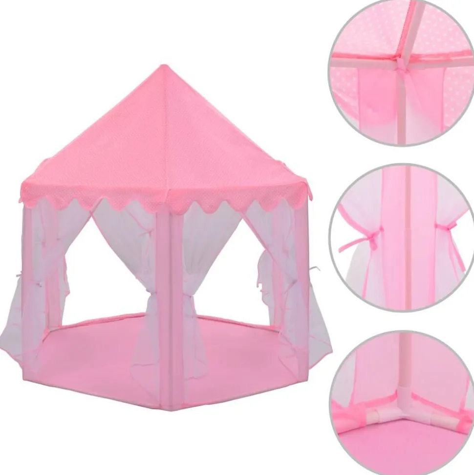 vidaXL Speeltent prinses roze