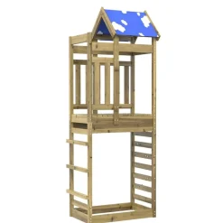 vidaXL Speeltoren Bruin 85 x 52,5 x 239 cm Massief geïmpregneerd hout