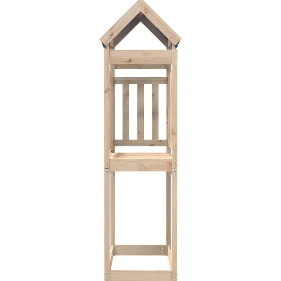 vidaXL Speeltoren Bruin 52,5 x 110,5 x 215 cm Massief grenenhout