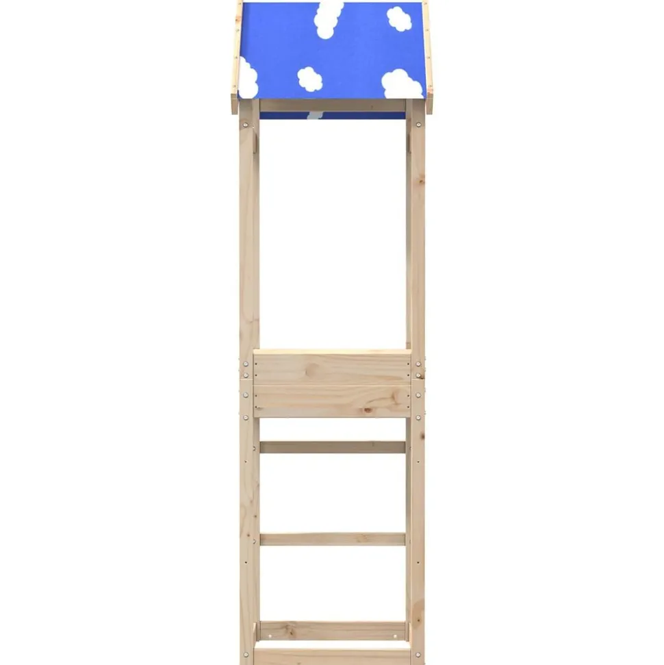 vidaXL Speeltoren Bruin 52,5 x 46,5 x 195 cm Massief grenenhout