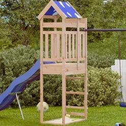 vidaXL Speeltoren Bruin 85 x 52,5 x 239 cm Massief grenenhout