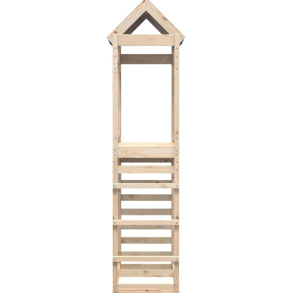 vidaXL Speeltoren Bruin 85 x 52,5 x 239 cm Massief grenenhout