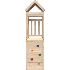 vidaXL Speeltoren Bruin 110,5 x 52,5 x 215 cm Massief grenenhout