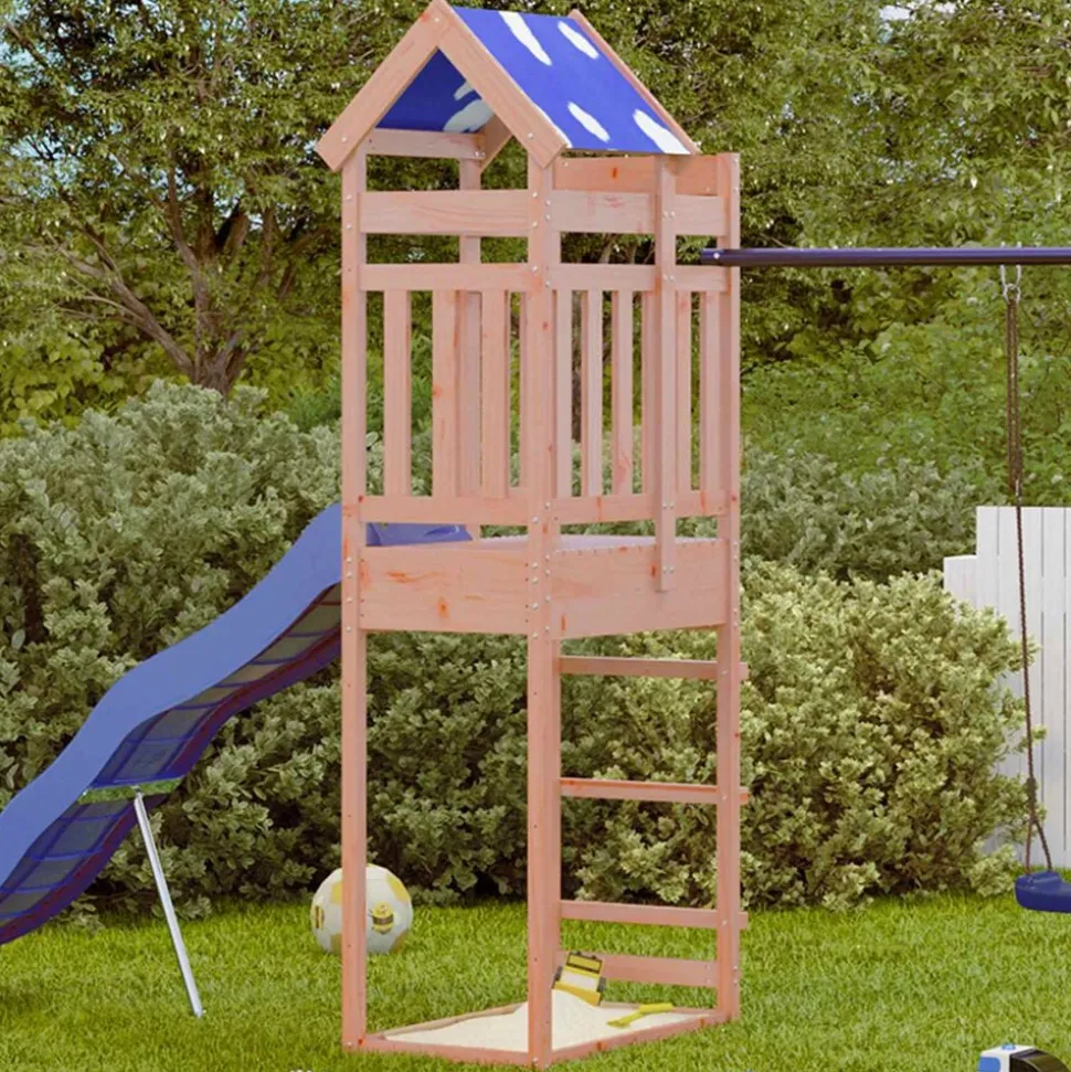 vidaXL Speeltoren Bruin 85 x 52,5 x 239 cm Massief Douglas hout