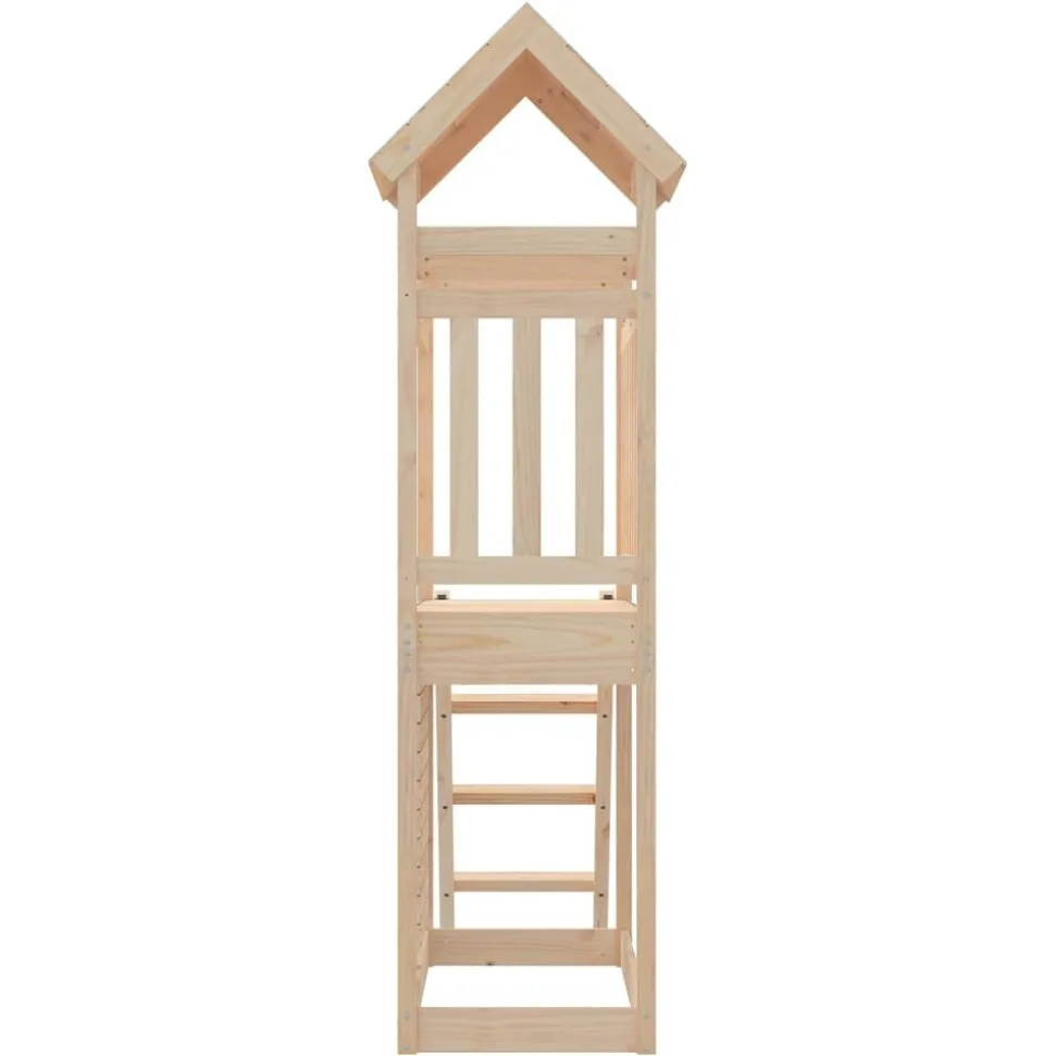 vidaXL Speeltoren Bruin 110,5 x 52,5 x 214 cm Massief grenenhout