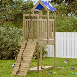vidaXL Speeltoren Bruin Massief geïmpregneerd hout