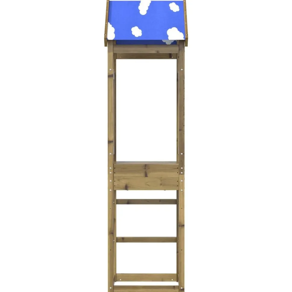vidaXL Speeltoren Bruin Massief geïmpregneerd hout