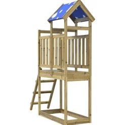 vidaXL Speeltoren Bruin Massief geïmpregneerd hout