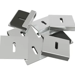 vidaXL Spiegel Bevestigingsbeugel 2 pcs Nikkel 35 x 30 x 8,3 mm Staal
