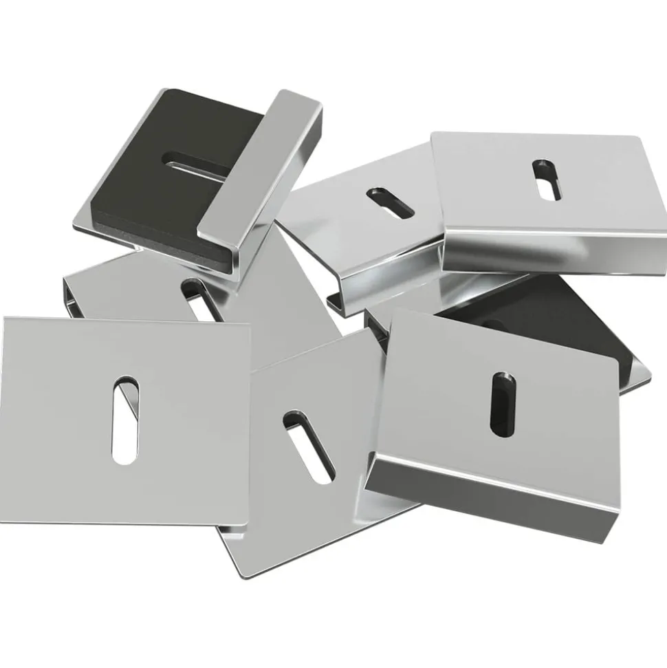 vidaXL Spiegel Bevestigingsbeugel 2 pcs Nikkel 35 x 30 x 8,3 mm Staal