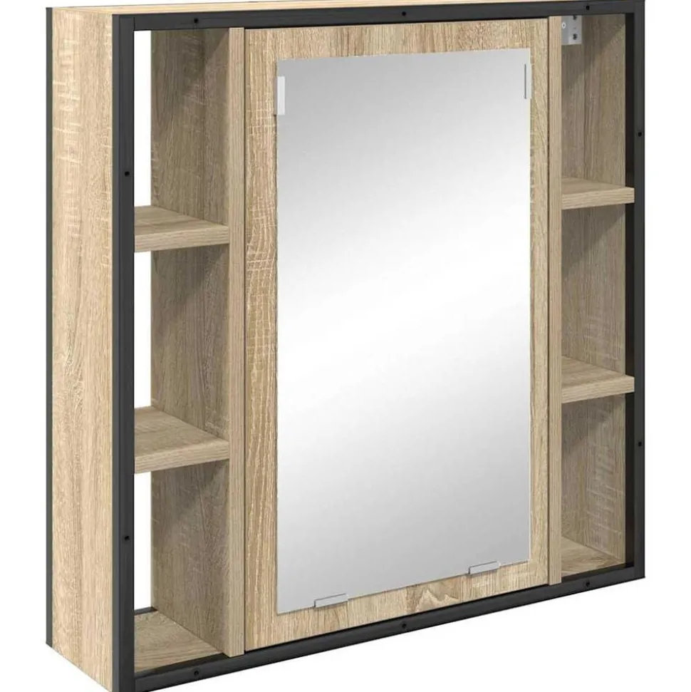 vidaXL Spiegelkast met plank Sonoma Eiken 60 x 16 x 60 cm Bewerkt hout
