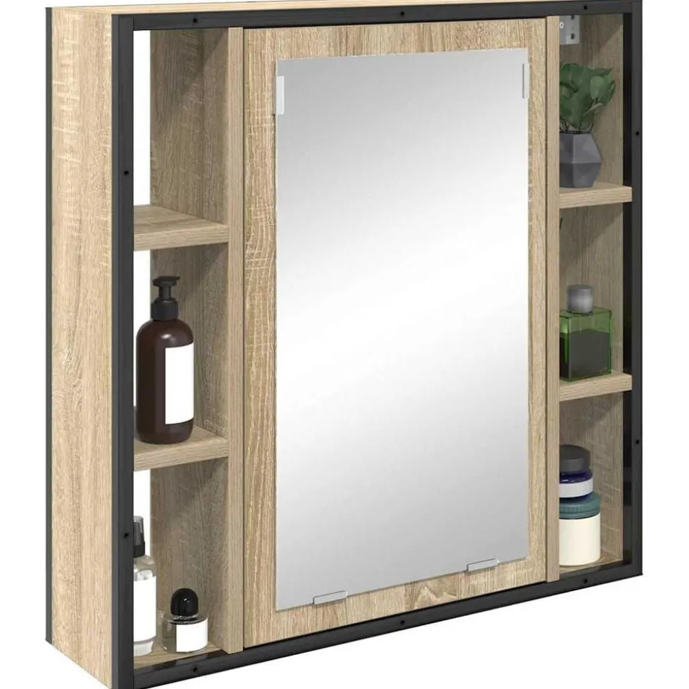 vidaXL Spiegelkast met plank Sonoma Eiken 60 x 16 x 60 cm Bewerkt hout