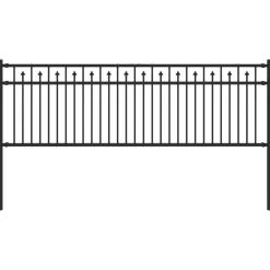 vidaXL Spike Hek Baarlo Zwart 200 x 110 cm Gepoedercoat staal
