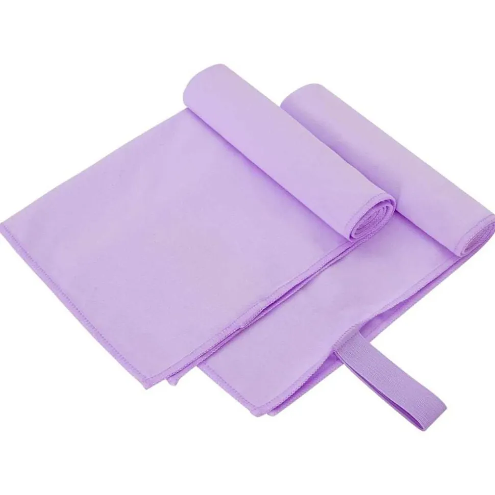 vidaXL Sporthanddoeken 2 pcs Paars 50 x 30 cm Polyester en polyamide
