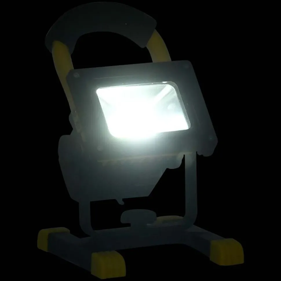 vidaXL Spotlight met handvat oplaadbaar LED 30 W koudwit
