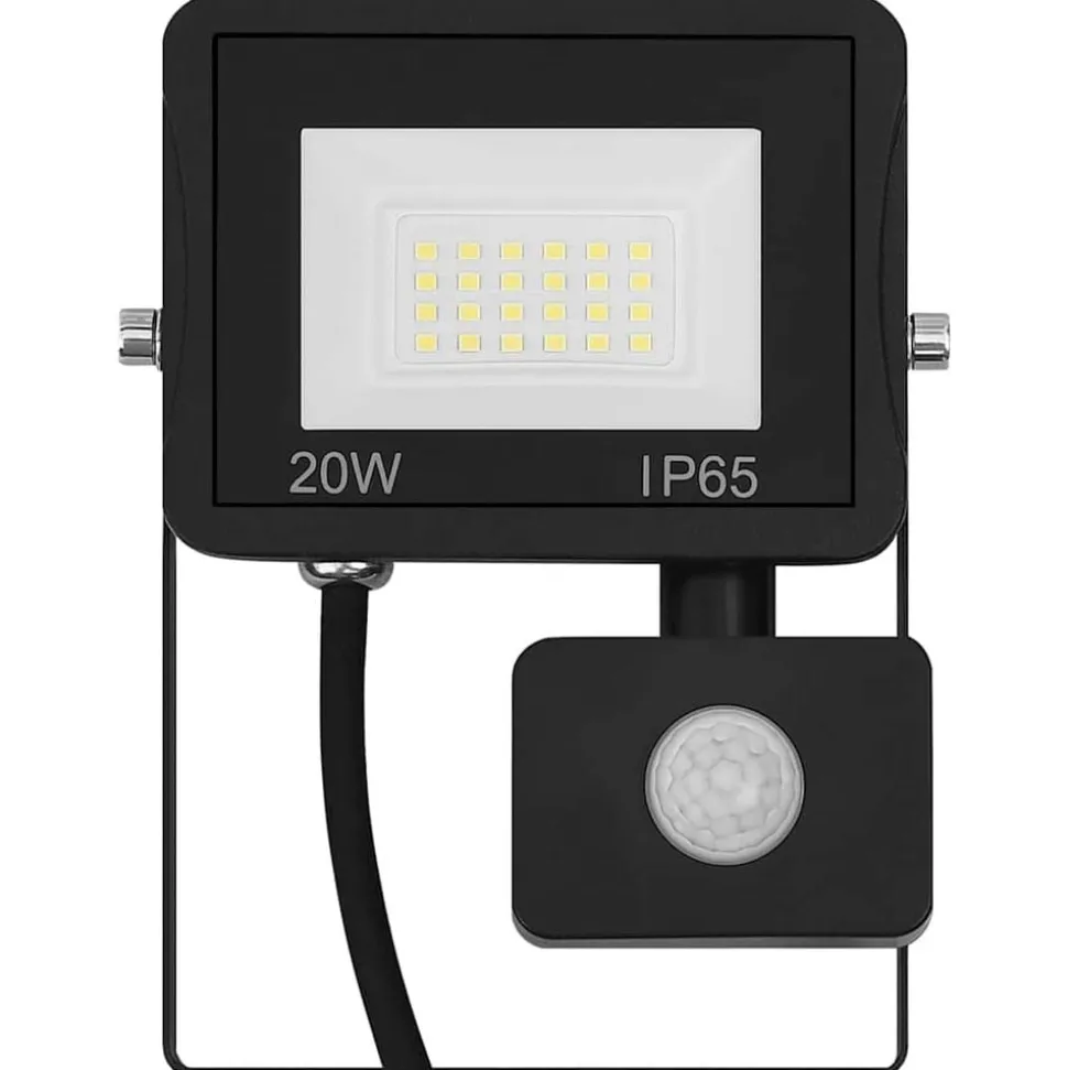 vidaXL Spotlight met sensor LED 20 W warmwit