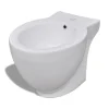 vidaXL Staand bidet rond keramiek wit