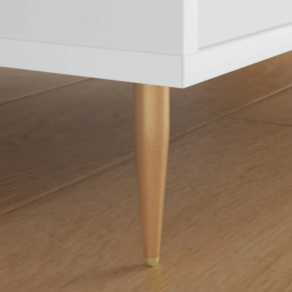 vidaXL Staande Poten 2 pcs Goud 98 x 40 mm IJzer