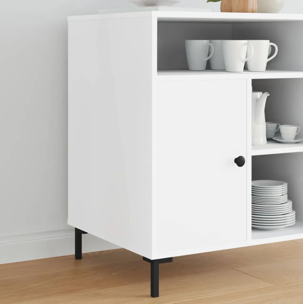 vidaXL Staande Poten 2 pcs Zwart 57 x 57 x 100 mm IJzer