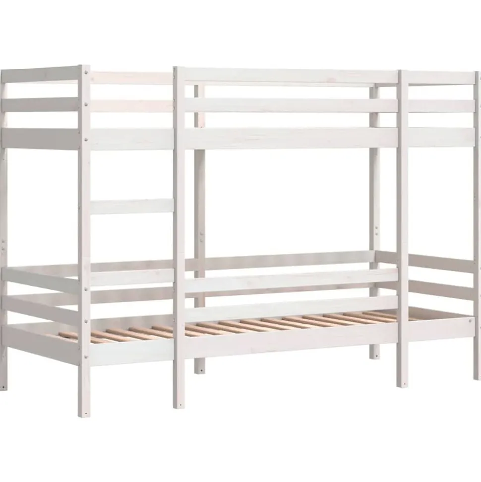 vidaXL Stapelbed massief grenenhout wit 80x200 cm