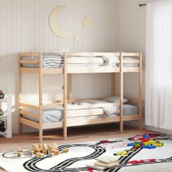 vidaXL Stapelbed massief grenenhout 80x200 cm