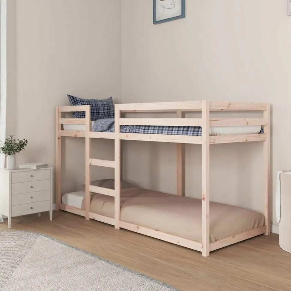 vidaXL Stapelbed massief grenenhout 80x200 cm