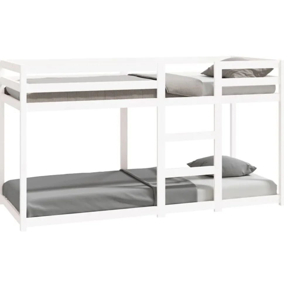 vidaXL Stapelbed 80x200 cm massief grenenhout wit